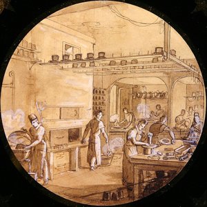 Diseño para un plato de Sèvres, del Servicio de las Artes Industriales de Jean Charles Develly