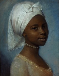 Retrato de una joven (pastel sobre papel) de Jean Etienne (previously attr. to) Liotard