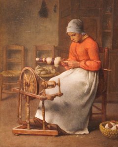 Mujer hilando