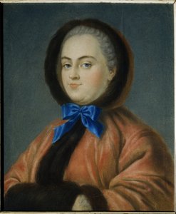 El invierno. Retrato de la princesa Daria Alexeyevna Golitsyna (1724-1798). (Invierno. Retrato de la princesa Daria Alexeyevna Golitsyna). Obra de Jean Francois Samsois (activo a mediados del siglo XVIII), pastel sobre cartón de Jean Francois Samsois