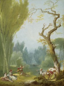 Un juego de caballo y jinete de Jean Honore Fragonard