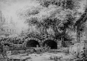 Paisaje con ruinas