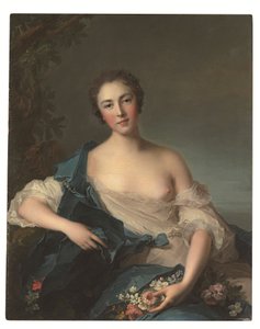 Retrato de una mujer como Flora de Jean Marc Nattier