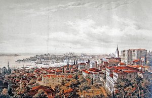 Vista general de Constantinopla, c.1850 de Jean (after) Brindesi