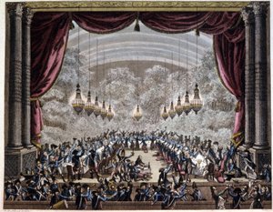 Revolución francesa : banquete de guardias en París, hacia 1750-1800 (grabado) de Jean (after) Duplessis Bertaux