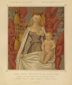 Agnes Sorel como Madonna Lactans (chromolitho)