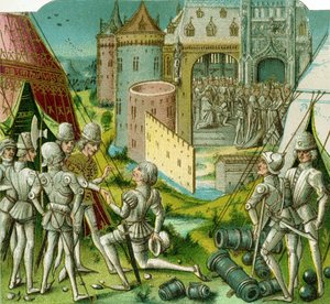 Marqués Segismundo de Brandeburgo (o de Luxemburgo, emperador del Sacro Imperio Romano Germánico) de Jean (after) Froissart