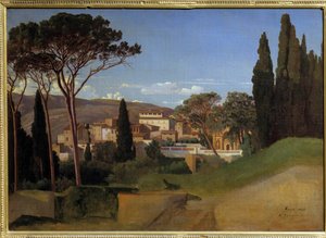 Vista de una villa romana (pintura de Achille J. Benouville) de Jean Achille Benouville