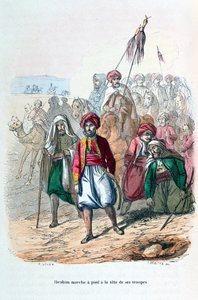 Ibrahim Pasha marchando al frente de sus tropas de Jean Adolphe Beauce