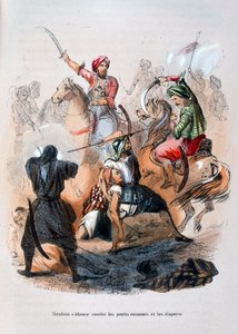 Ibrahim Pasha luchando contra los Wahabis, Arabia Saudita, 1811-1818 de Jean Adolphe Beauce