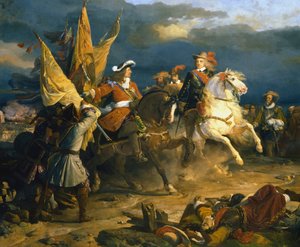 La batalla de Villa Viciosa, 11 de diciembre de 1710, siglo XIX de Jean Alaux