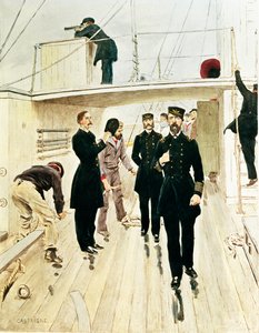 Marina de los Estados Unidos: Contralmirante, Capitán y Alférez de Jean Alexandre Michel Andre Castaigne