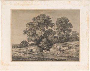 Piscina al pie de un grupo de árboles de Jean Alexis Achard
