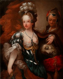 Judith con la cabeza de Holofernes - Pintura de Alexis Grimou (1678-1733), óleo sobre lienzo, mediados del siglo XVIII (88x72 cm) - Museo del Palacio de Wilanow, Varsovia (Polonia)