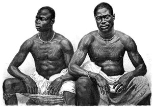 Dos hombres de Assinie, Guinea, c1860-1920