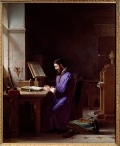 Johannes Gensfleisch Gutenberg inventando la imprenta de Jean Antoine Laurent