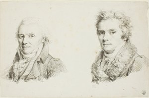 Autorretrato con abrigo de tela oscura y autorretrato con abrigo de cuello de piel de Jean Antoine Laurent