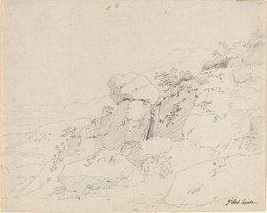 Rocas Glaciares en el Borde de una Montaña de Jean Antoine Linck