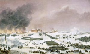 Campaña de Prusia y Polonia (1806-1807) - Simeon Jean Antoine Fort (1793-1861): Batalla de Eylau, ataque del cementerio 7 de febrero de 1807, Museo de la Historia de Francia, Castillo de Versalles de Jean Antoine Simeon Fort