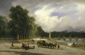 Le Cours-la-Reine, hacia 1828 (óleo)