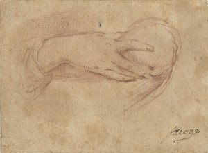 La mano en un pecho de Jean Antoine Watteau (rejected attribution)