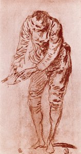 Un estudio en sanguina, 1913 de Jean Antoine Watteau