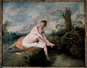 Diana en el baño de Jean Antoine Watteau