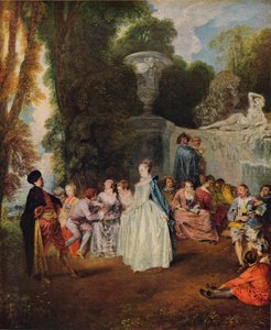 Fetes Venitiennes, 1718-1719 de Jean Antoine Watteau