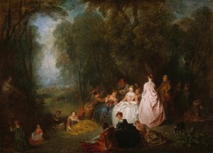 Reunión pastoral Fête champêtre, 171821 de Jean Antoine Watteau