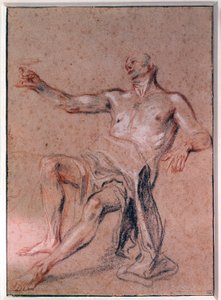 Hombre desnudo de Jean Antoine Watteau