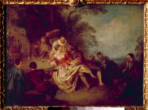 Reunión de comediantes de Jean Antoine Watteau