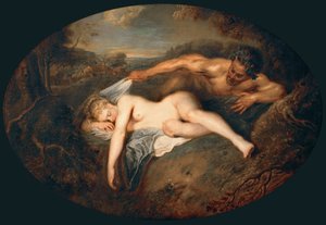 Ninfa y sátiro Júpiter y Antíope