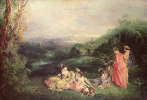 Amor Pacífico, c.1718-19 de Jean Antoine Watteau
