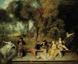 Placeres del amor de Jean Antoine Watteau