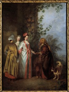 La adivina de Jean Antoine Watteau