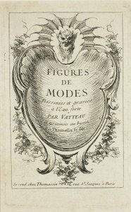 Portada, de Figures de modes de Jean Antoine Watteau