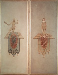 Pierrot (derecha) y Fou (izquierda) de Jean Antoine Watteau