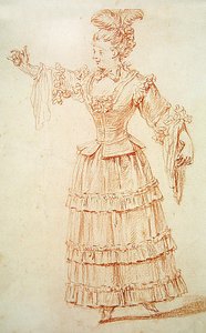 Bailarina de la ópera de Jean Antoine Watteau