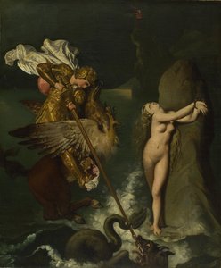Angelica salvada por Ruggiero, 1819-1839 de Jean Auguste Dominique Ingres