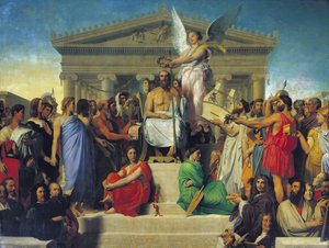 Apoteosis de Homero, 1827 de Jean Auguste Dominique Ingres