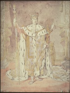Carlos X en sus ropas de coronación de Jean Auguste Dominique Ingres