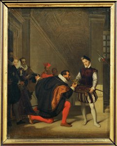 Se dice que Don Pedro de Tolede, embajador español, se encontró con un paje que llevaba la espada de Enrique IV en ... de Jean Auguste Dominique Ingres