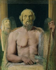 Homero, estudio para La Apoteosis de Homero, 1826-27 de Jean Auguste Dominique Ingres