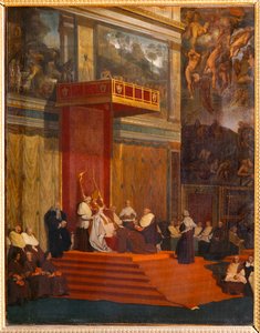 El Papa Pío VII sosteniendo la capilla. 1820 ... de Jean Auguste Dominique Ingres