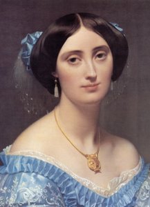 Retrato de la princesa Albert de Broglie (detalle) de Jean Auguste Dominique Ingres