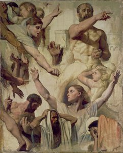 Estudios para El martirio de San Sinforiano (Santo, Madre y Procónsul), 1833 de Jean Auguste Dominique Ingres
