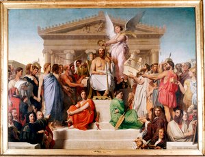 La apoteosis de Homero, 1827 de Jean Auguste Dominique Ingres