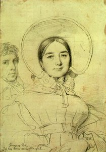 El artista y su esposa, 1830 de Jean Auguste Dominique Ingres