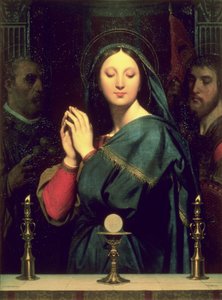La Virgen con la hostia, 1841 de Jean Auguste Dominique Ingres
