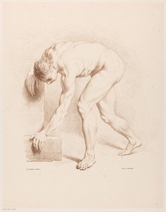 Hombre desnudo doblado